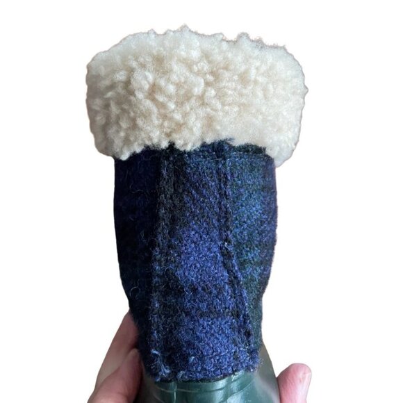 J. Crew x Sperry Topsider Plaid Sheerwater Wool Rubber Duck Boots Sz 7 Preppy - Picture 7 of 10